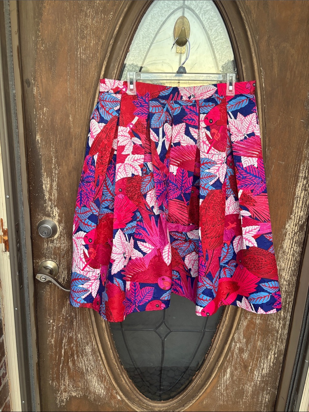 ModCloth pleated parrot skirt! Size XL